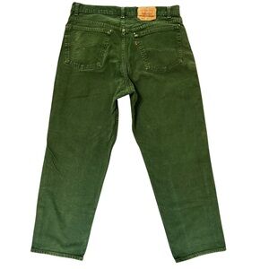 Vintage Levis 554 Jeans Mens 38x32 Green Loose Baggy 90’s Denim Made In USA